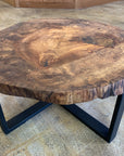 Spalted Sycamore Cookie Industrial Coffee Table