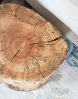 Spalted Maple Natural Tree Trunk Stump Side Table - Authentic, Real, Genuine Wood
