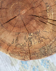 Spalted Maple Natural Tree Trunk Stump Side Table - Authentic, Real, Genuine Wood