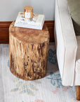Spalted Maple Natural Tree Trunk Stump Side Table - Authentic, Real, Genuine Wood