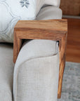 Waterfall Live Edge White Oak Wood Armrest Table