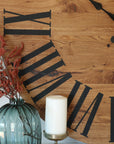 Large White Oak Wall Clock with Black Roman Numerals