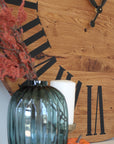 Large White Oak Wall Clock with Black Roman Numerals