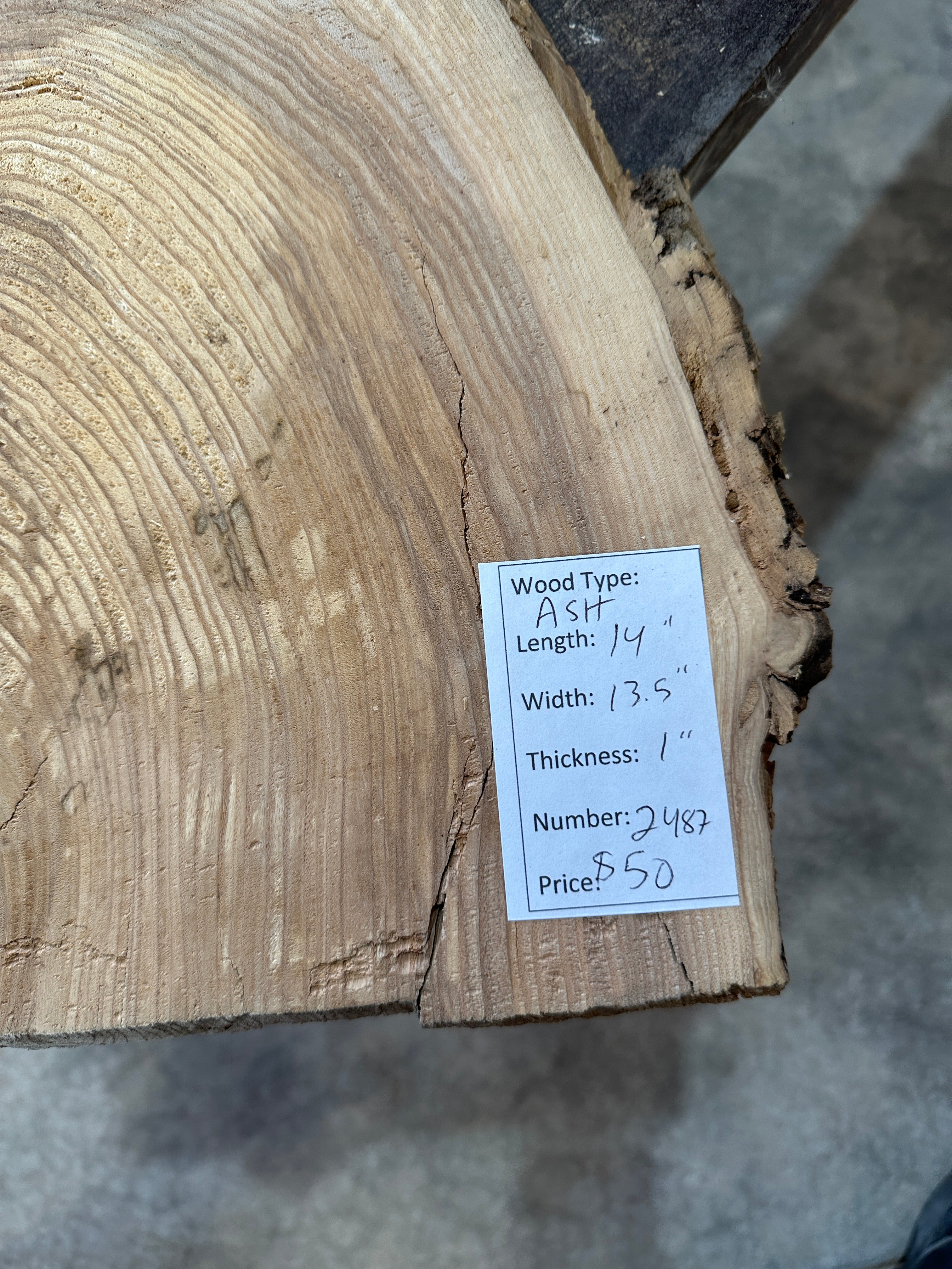 White Ash slab