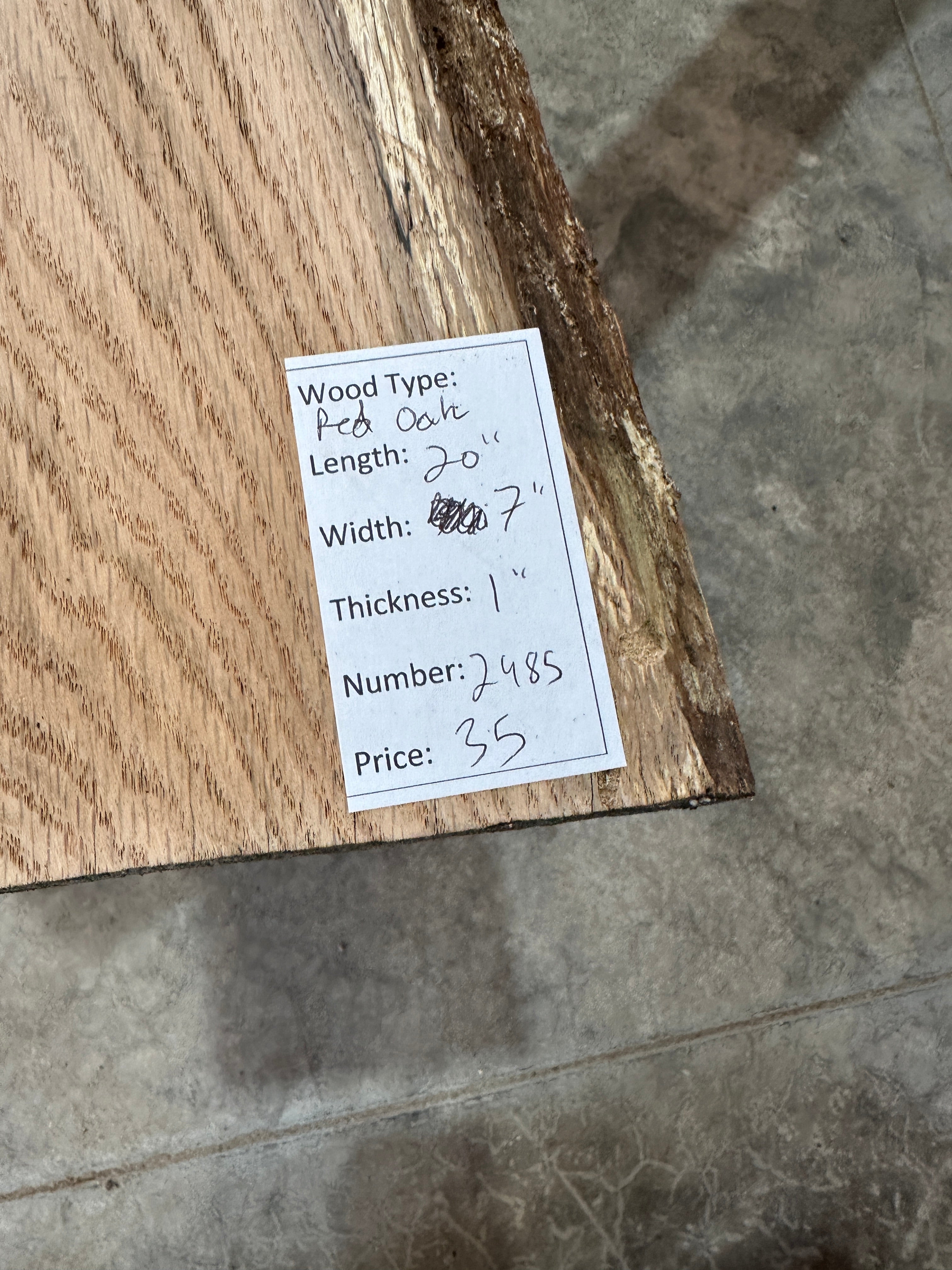 Red Oak Slab