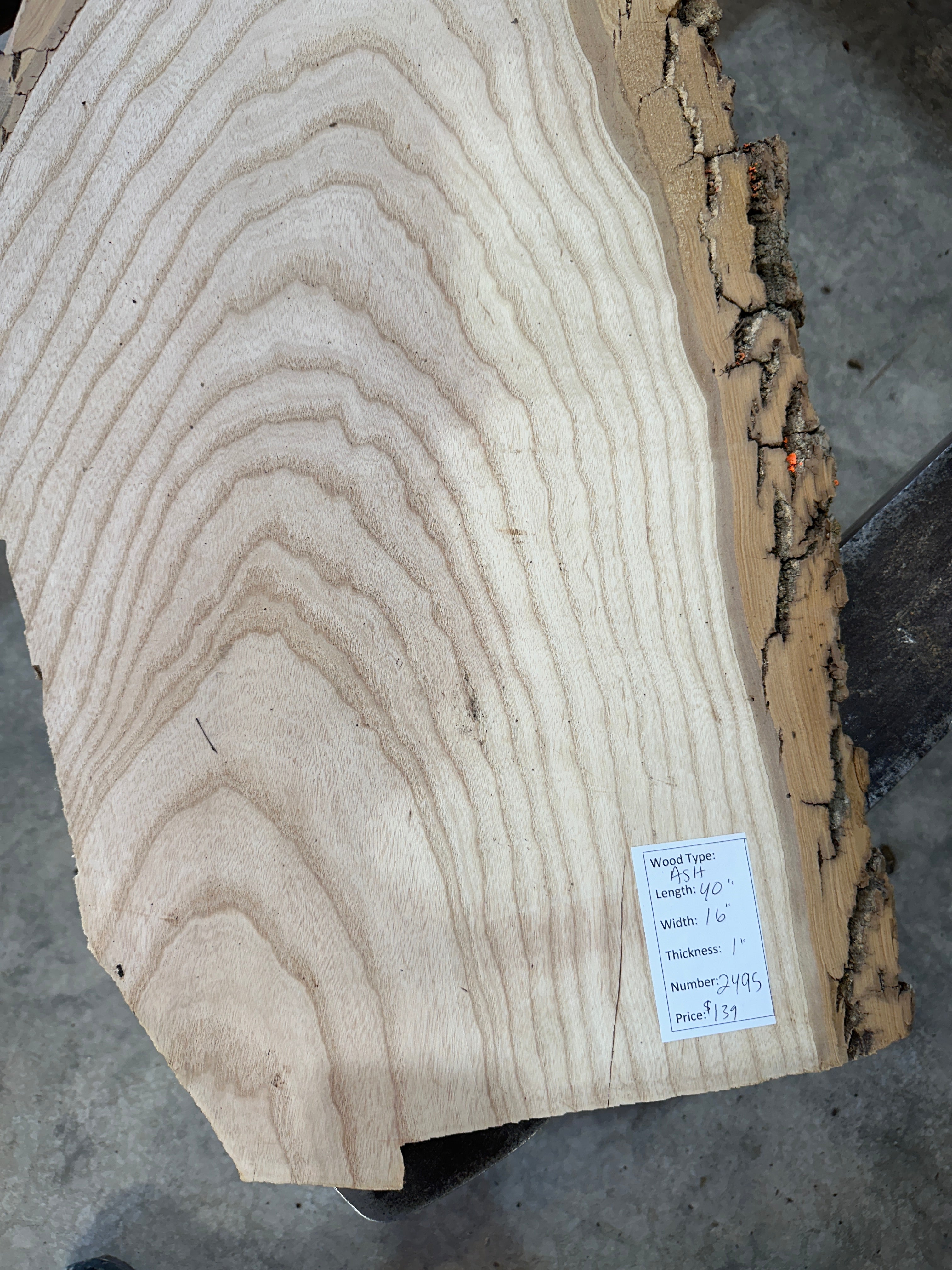 White Ash slab
