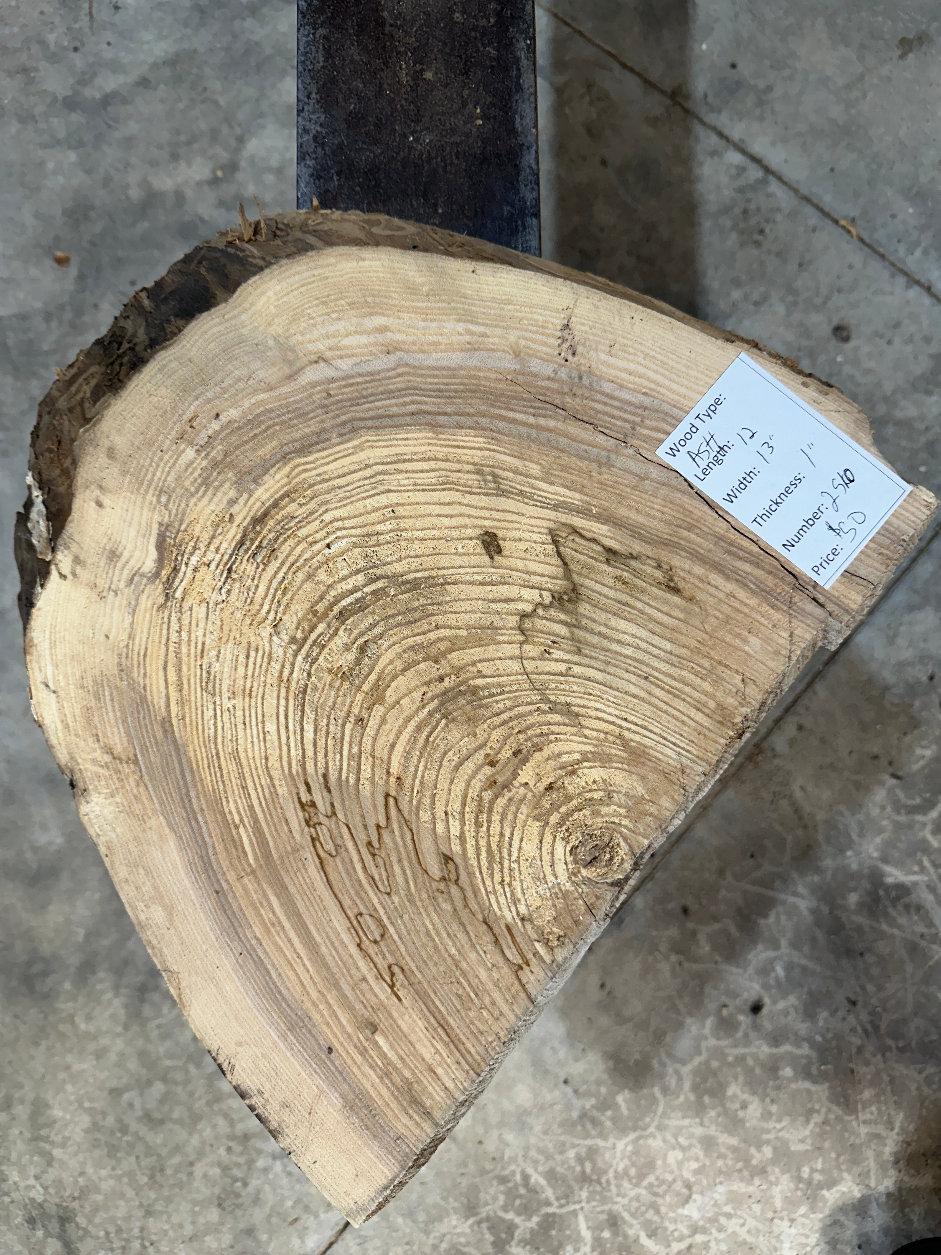White Ash slab