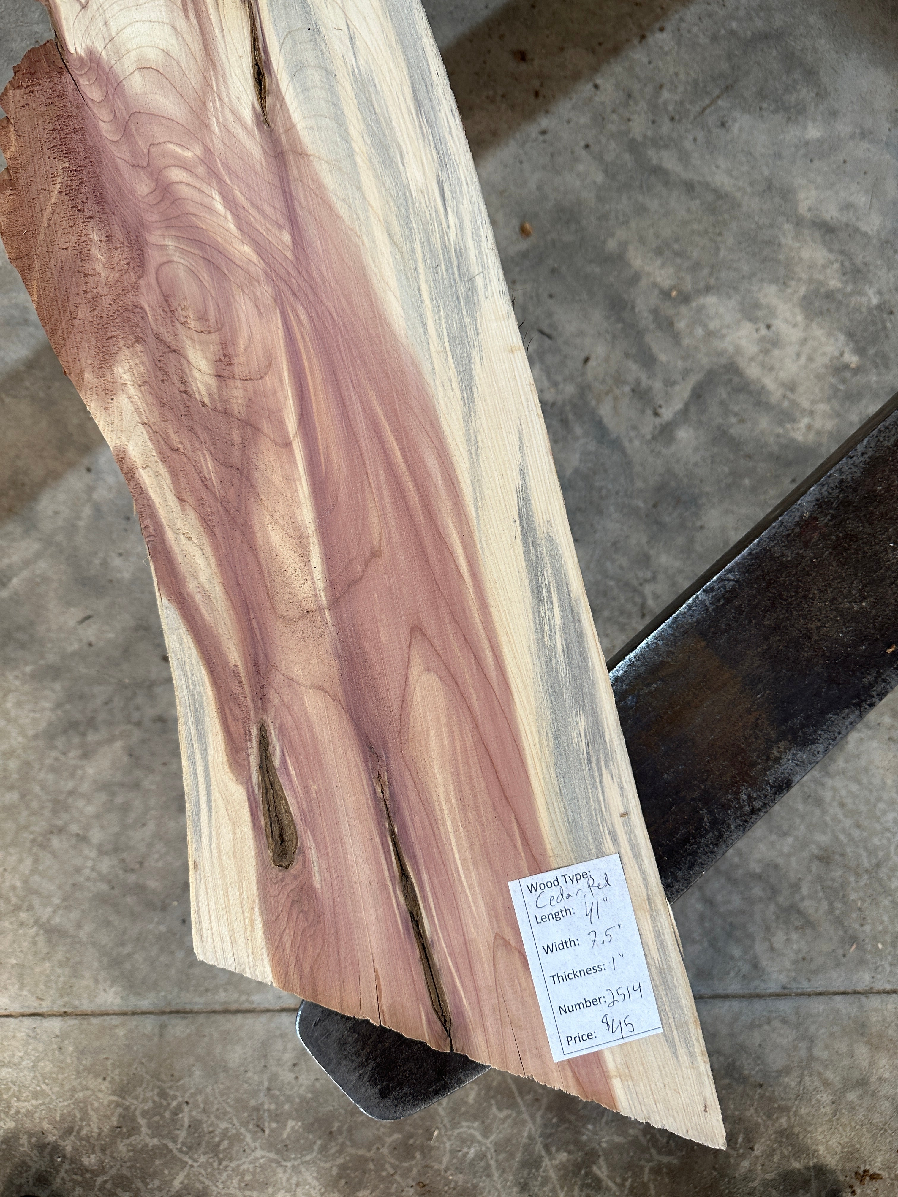 Eastern Red Cedar slab
