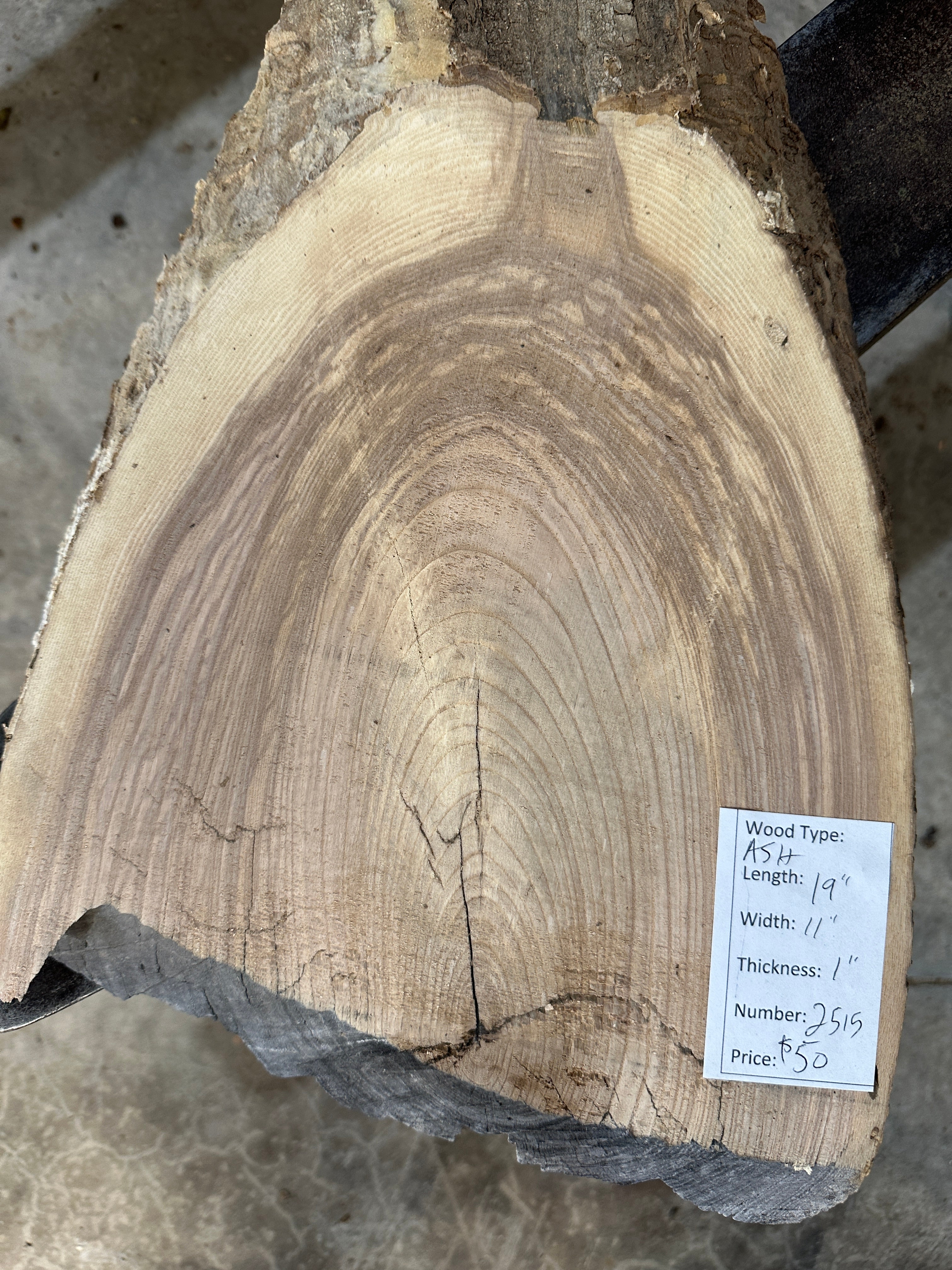 White Ash slab