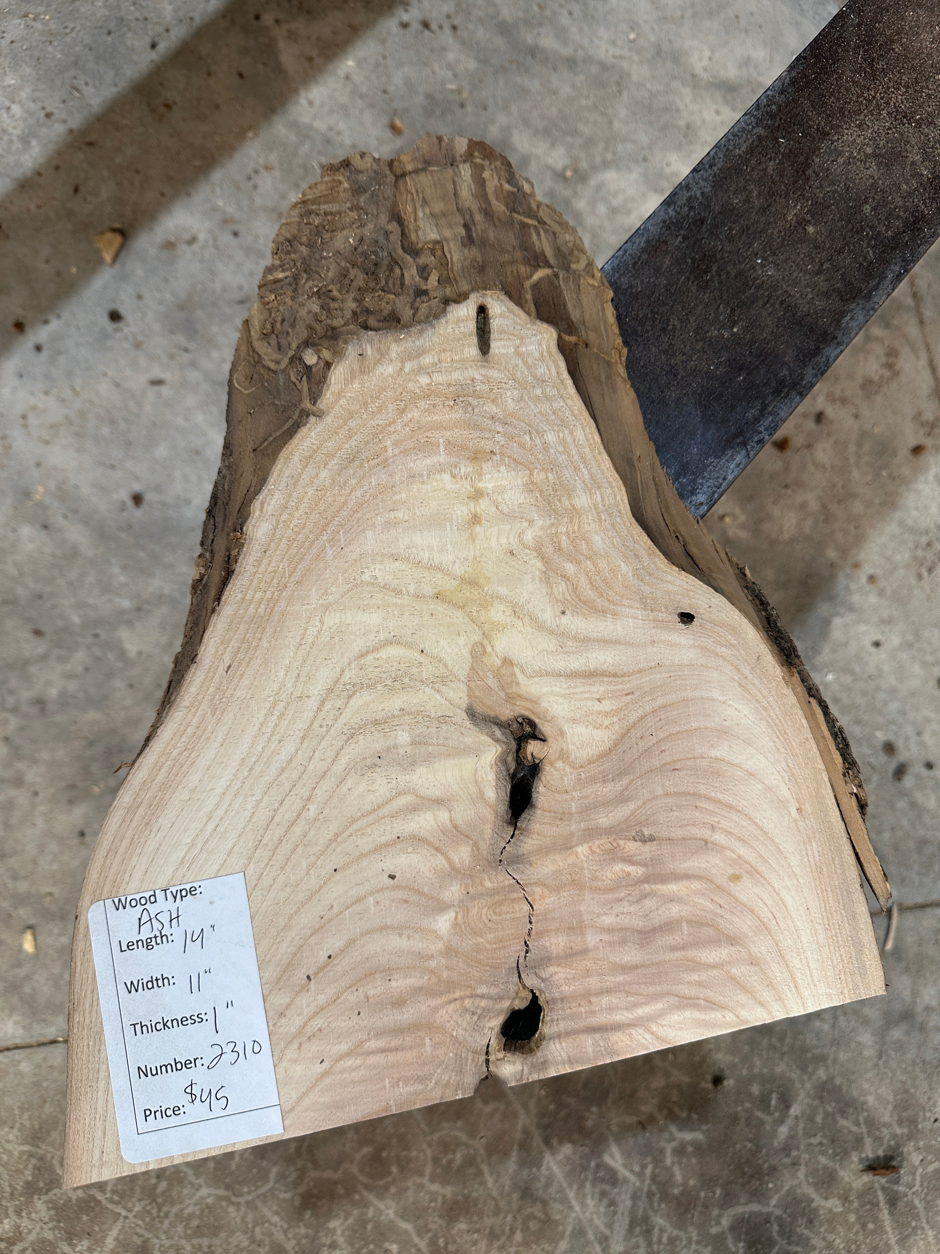 White Ash slab