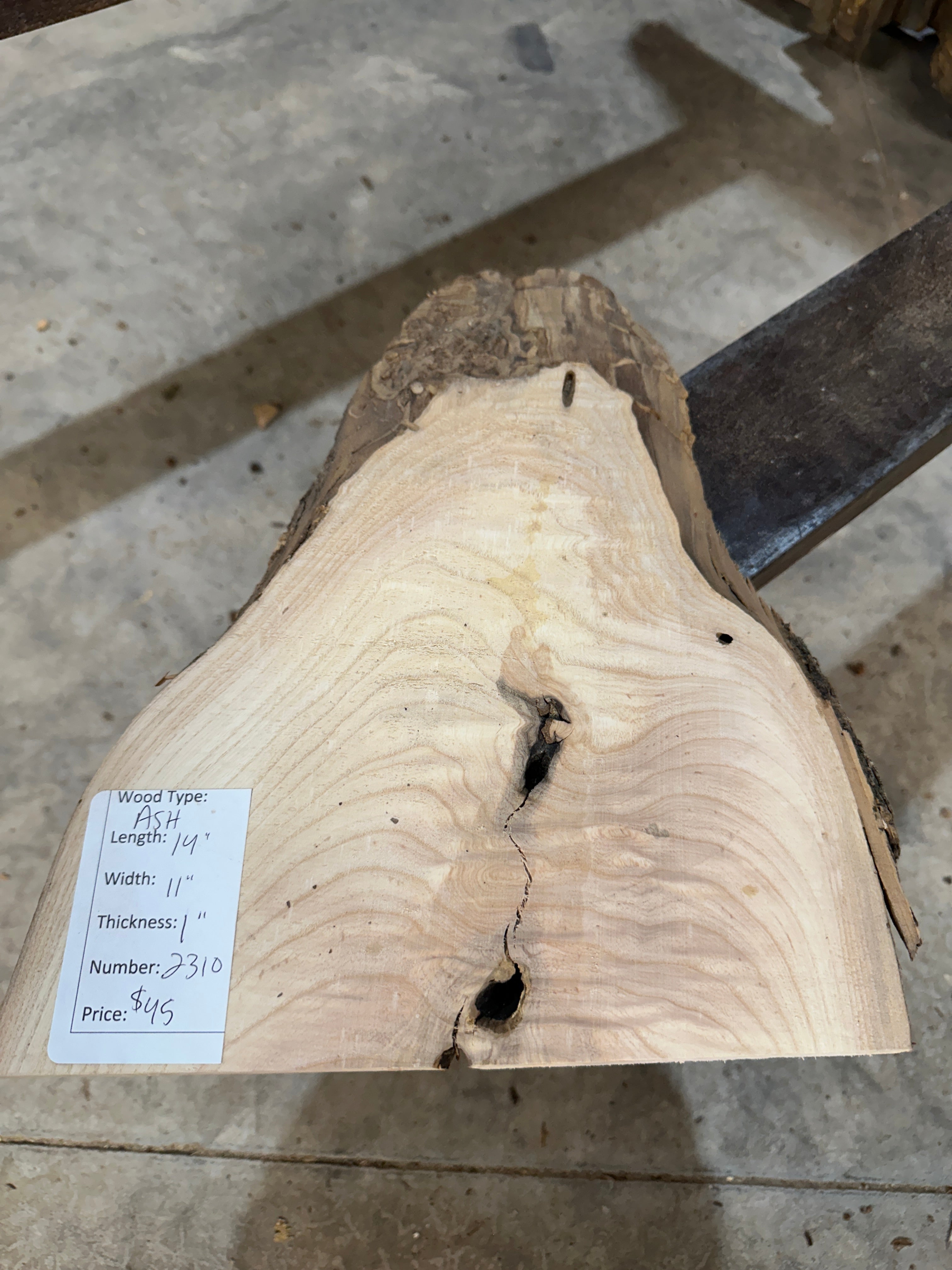 White Ash slab