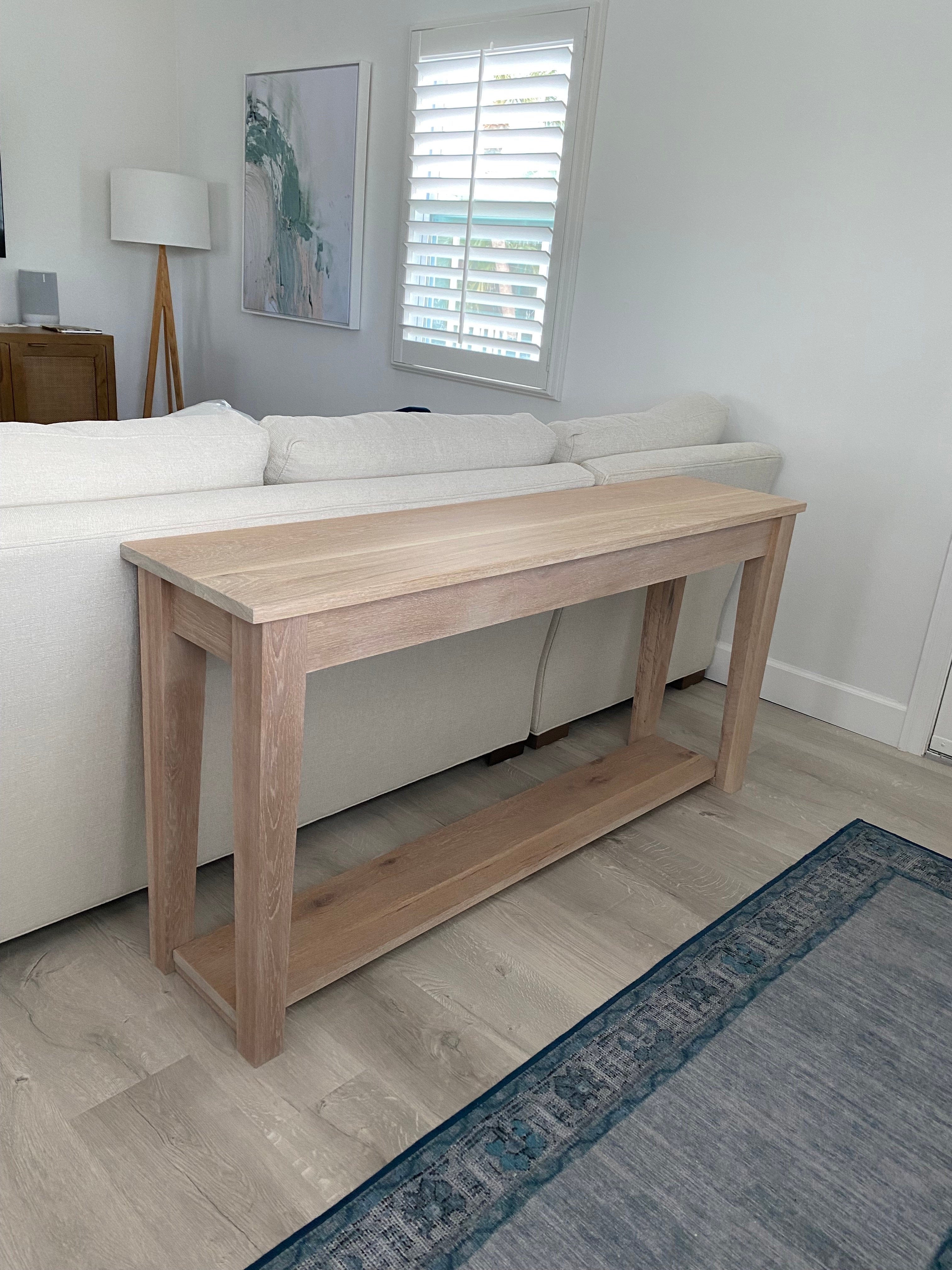 White Oak Modern Console Table