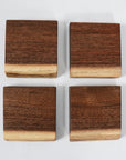 Set of 4 Live Edge Walnut Coasters