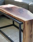 Live-Edge Walnut Waterfall Bench Coffee Table