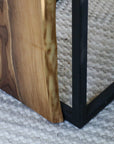 Live-Edge Walnut Waterfall Bench Coffee Table