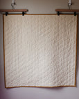 Modern Handmade Baby Quilt - Blue Floral Squares
