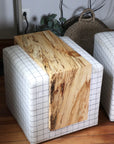 Spalted Maple Ottoman Foot Stool Table - Hazel Oak Farms