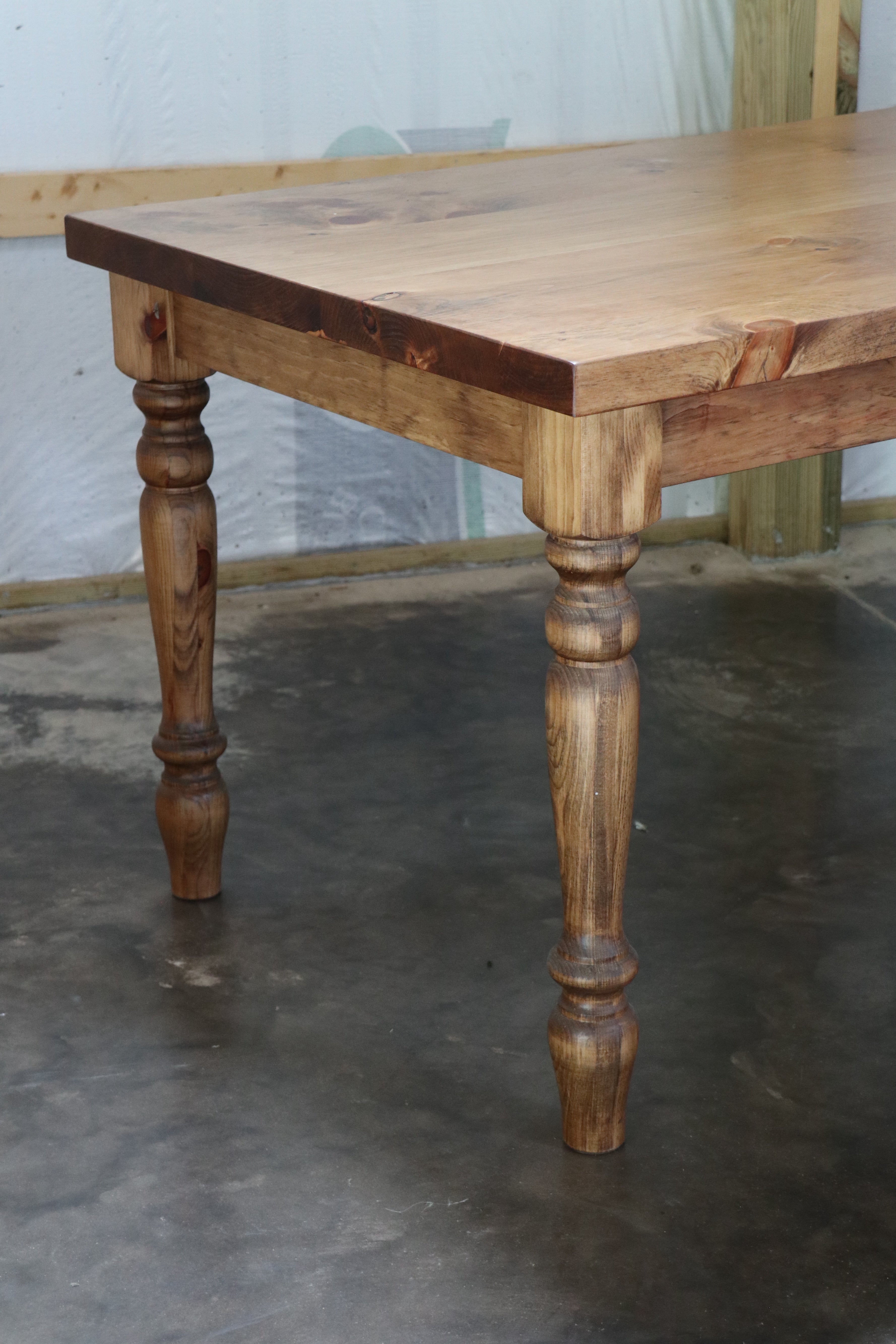 Classic Farmhouse Dining Table with Thick Top - Hazel Oak Farms Handmade Furniture in Iowa, USA
