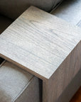 Solid Grey 8" Hackberry Hardwood Armrest Table (in stock)