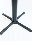 Modern Round Walnut Pub Table with Black Steel Legs | Bar or Standard Height