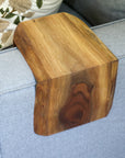 Live Edge 6" Walnut Wood Armrest Table (in stock) - Hazel Oak Farms