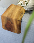 Live Edge 6" Walnut Wood Armrest Table (in stock) - Hazel Oak Farms