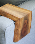 Live Edge 6" Walnut Wood Armrest Table (in stock) - Hazel Oak Farms