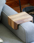 Live Edge 6" Walnut Wood Armrest Table (in stock) - Hazel Oak Farms