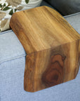 Live Edge 6" Walnut Wood Armrest Table (in stock) - Hazel Oak Farms