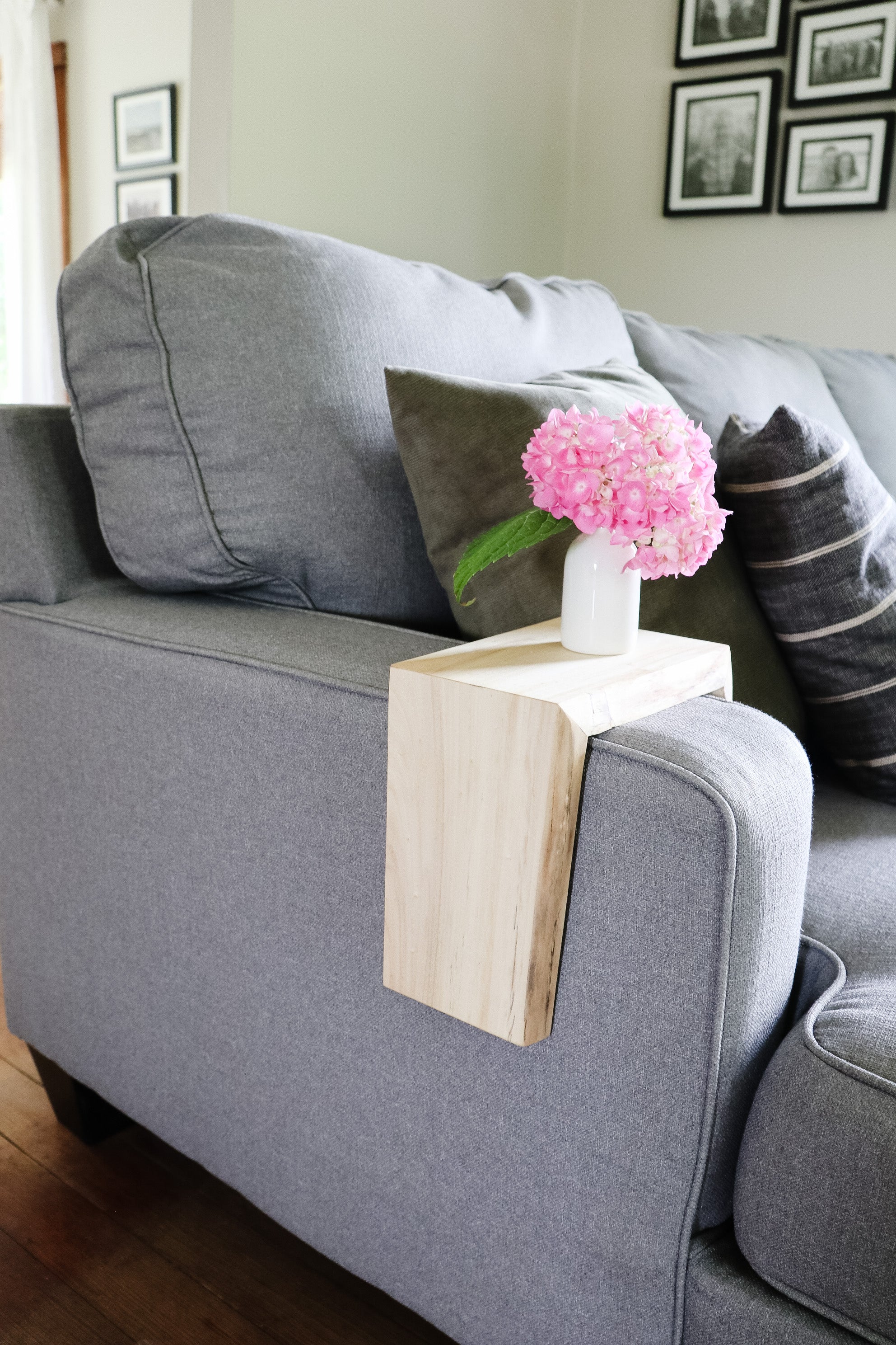 Live Edge Soft Maple Armrest Table