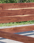 Solid Walnut Mid-Century Modern King Bed Frame - Hazel Oak Farms