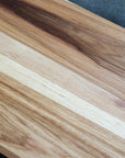 Hickory Wood and Metal Industrial Side C Table - Hazel Oak Farms Handmade Furniture in Iowa, USA
