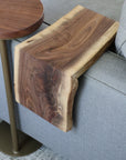 Live Edge Walnut Armrest Table - Hazel Oak Farms