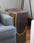 Live-Edge Walnut Waterfall Plate C-Table (in stock) - Hazel Oak Farms