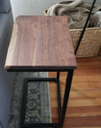 Live Edge Walnut Computer Side Table (in stock) - Hazel Oak Farms