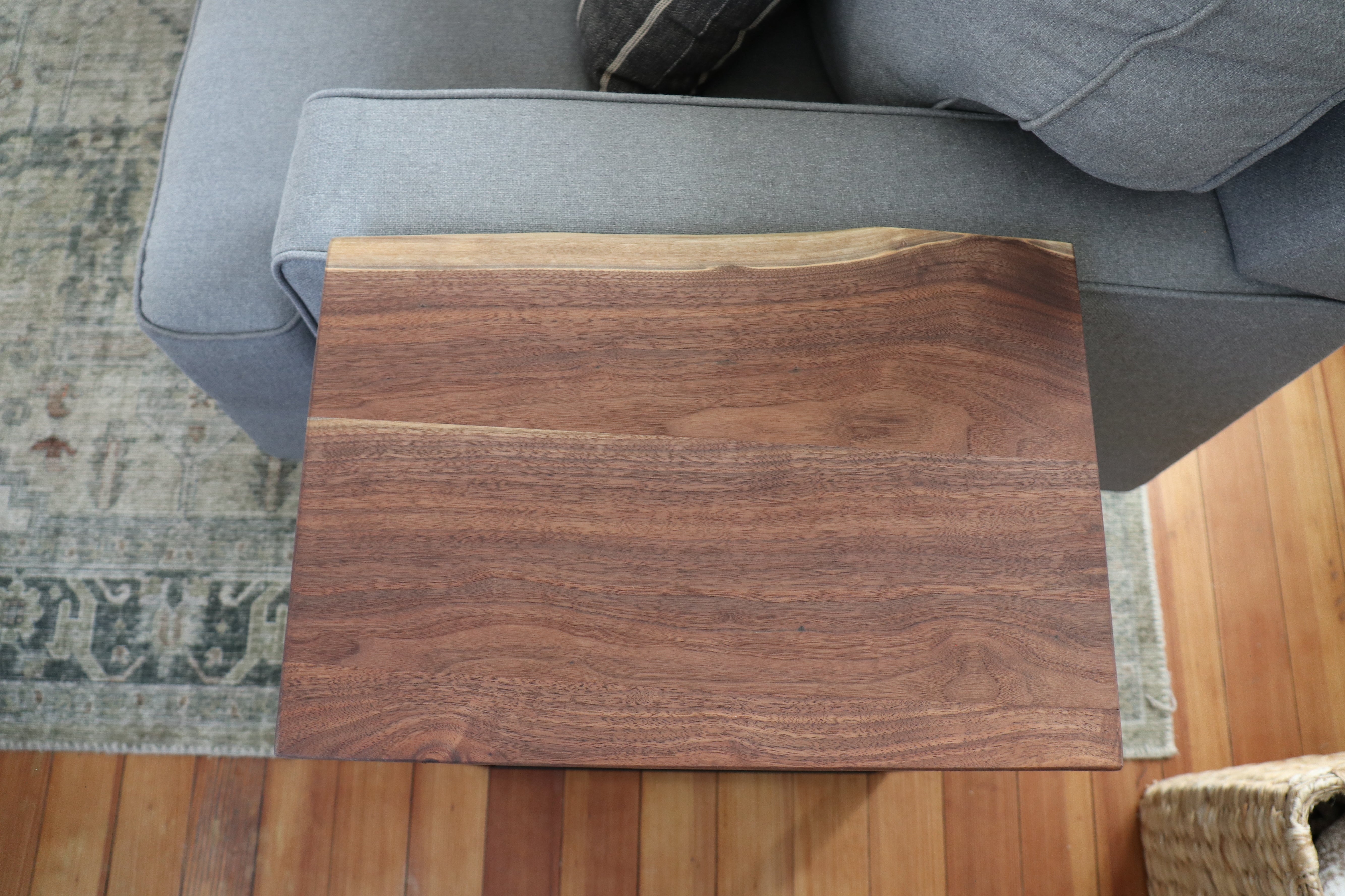 Live Edge Walnut Computer Side Table (in stock) - Hazel Oak Farms