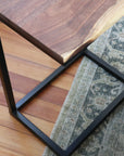 Live Edge Walnut Computer Side Table (in stock) - Hazel Oak Farms