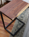 Live Edge Walnut Computer Side Table (in stock) - Hazel Oak Farms