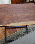 Live Edge Walnut Computer Side Table (in stock) - Hazel Oak Farms