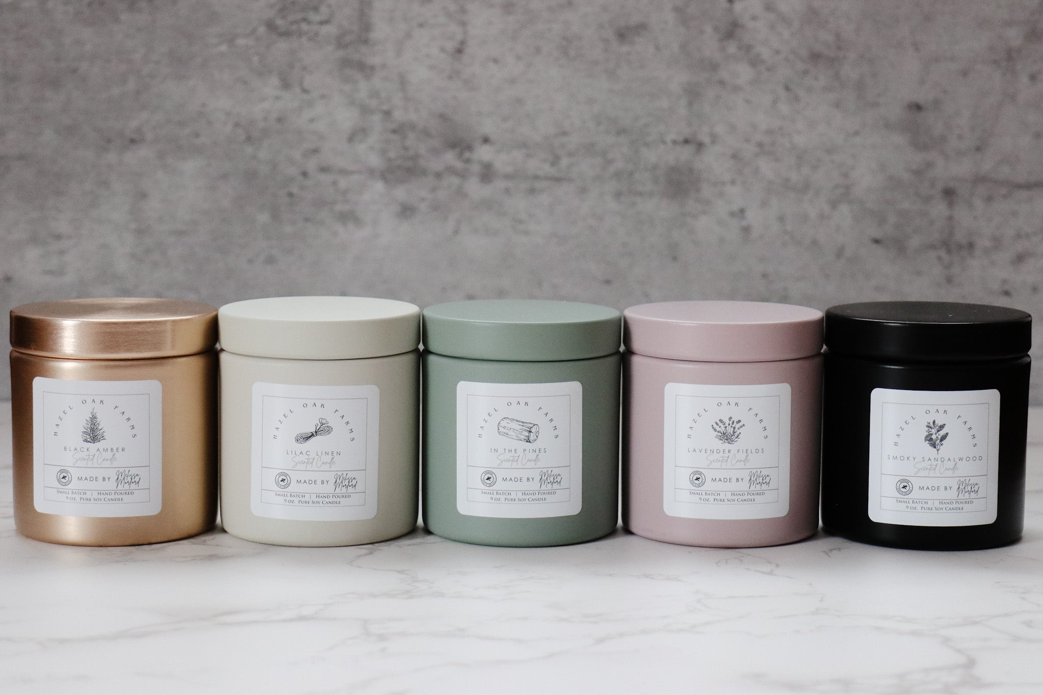 Smoky Sandalwood - Melissa's Pure Soy Candles (in stock) - Hazel Oak Farms