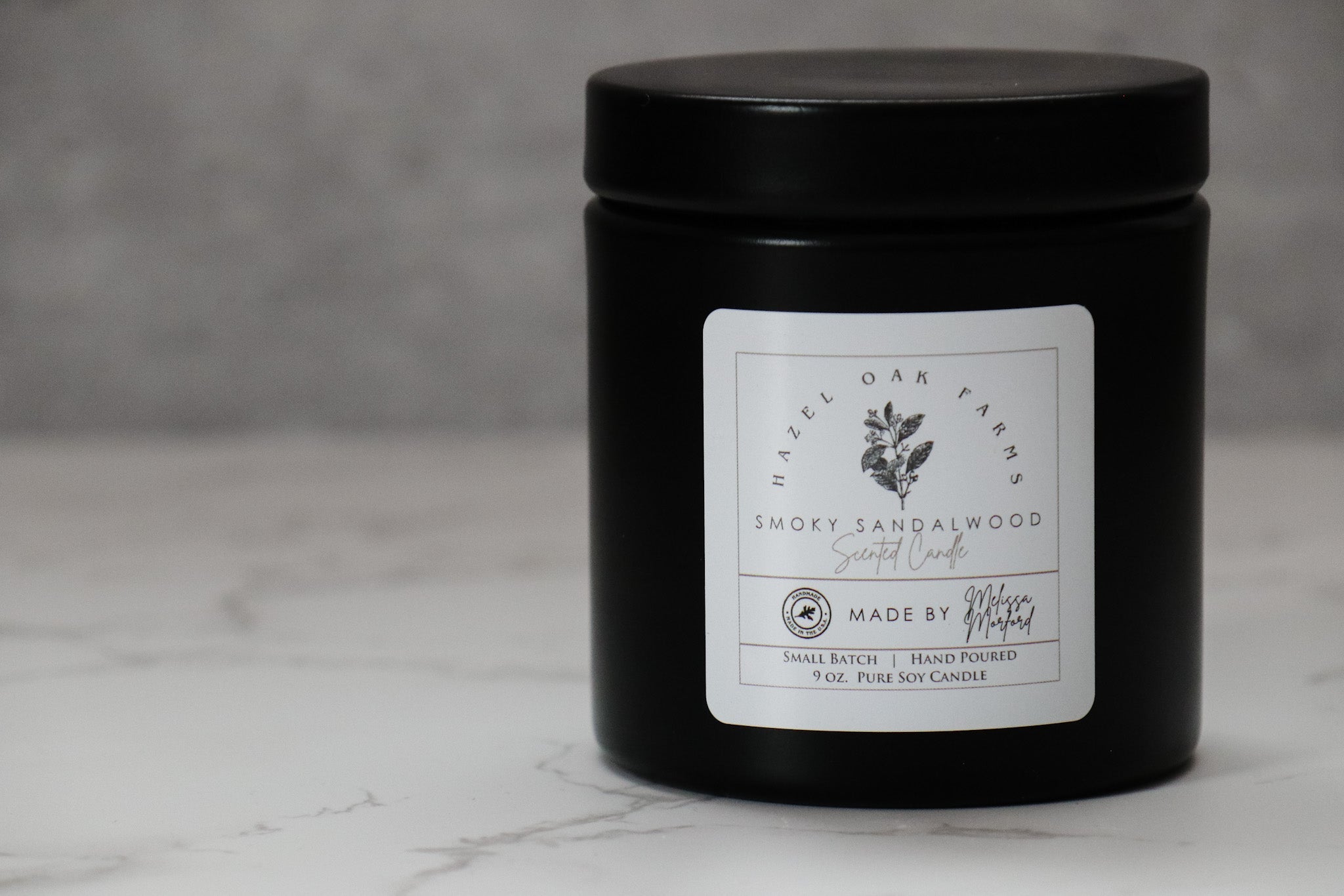 Smoky Sandalwood - Melissa's Pure Soy Candles (in stock) - Hazel Oak Farms