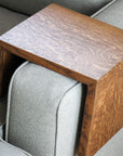 Black Stained Quartersawn White Oak Armrest Table - Hazel Oak Farms Handmade Furniture in Iowa, USA