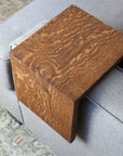 Black Stained Quartersawn White Oak Armrest Table - Hazel Oak Farms Handmade Furniture in Iowa, USA