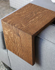 Black Stained Quartersawn White Oak Armrest Table - Hazel Oak Farms Handmade Furniture in Iowa, USA