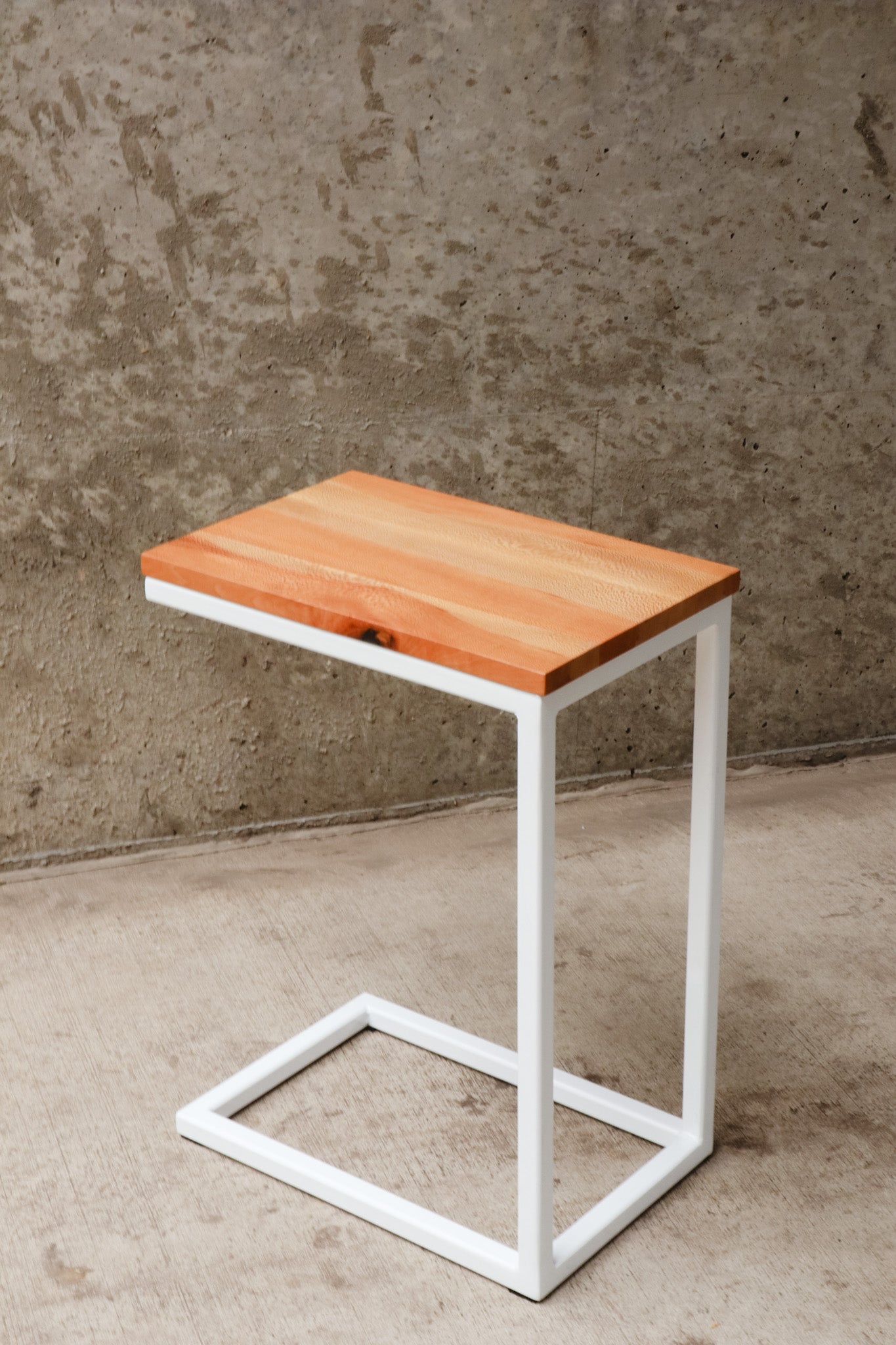 Live Edge Walnut Industrial Side C Table - Hazel Oak Farms