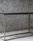 Modern Metal & Wood Console Entryway Table