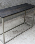Modern Metal & Wood Console Entryway Table