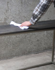 Modern Metal & Wood Console Entryway Table