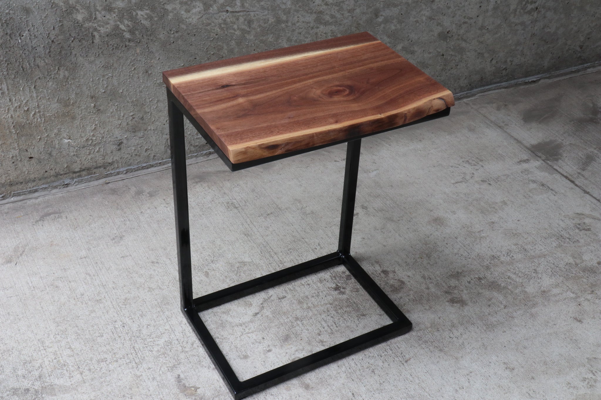 Live Edge Computer Side Table