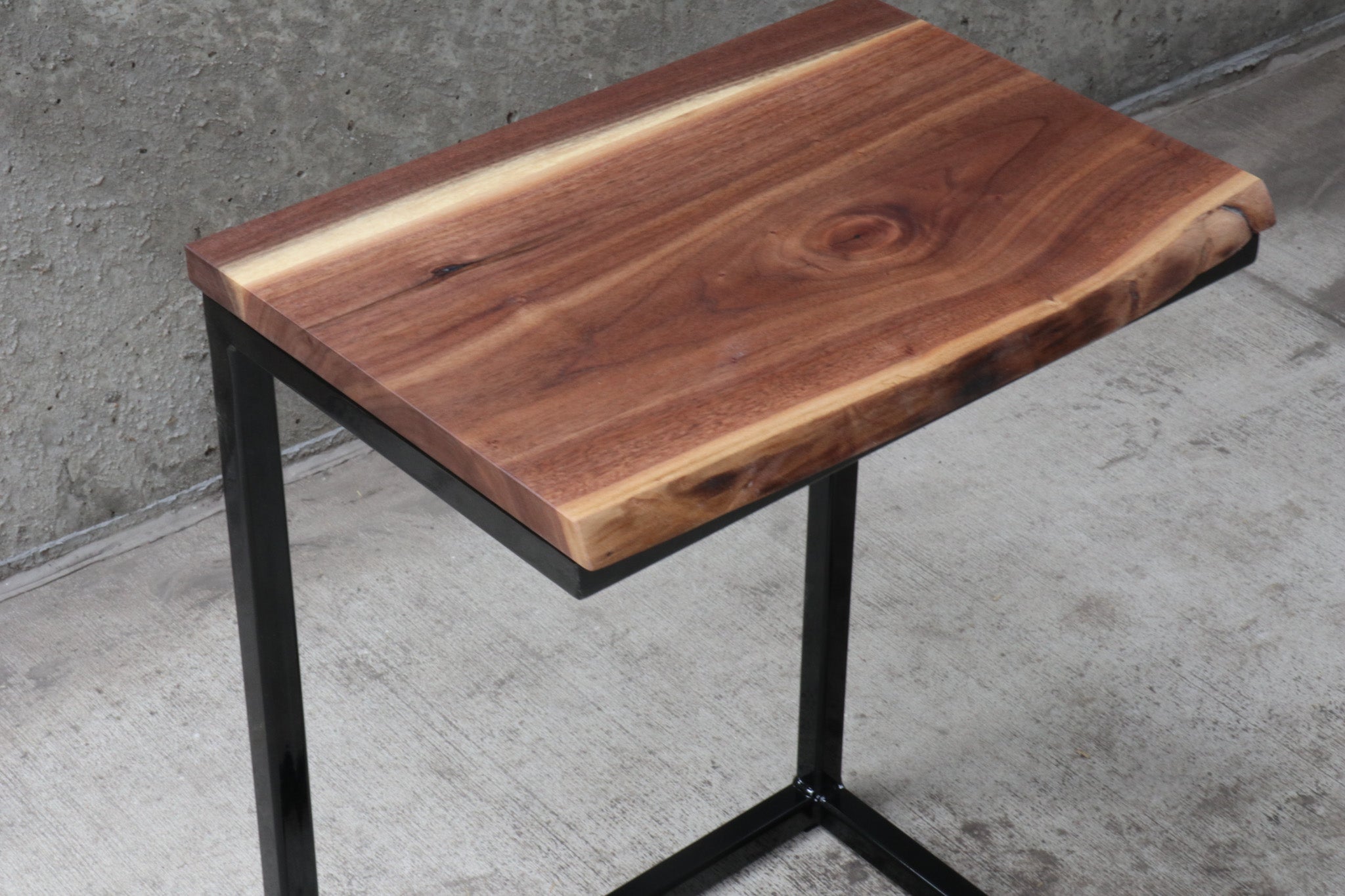 Live Edge Computer Side Table